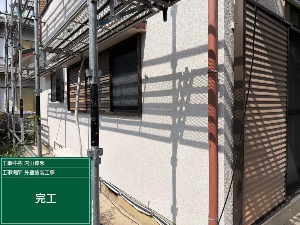 【奈良県大和郡山市小泉町】戸建住宅の外壁塗装工事｜外壁の塗り替え・付帯部塗装施工事例の施工記録